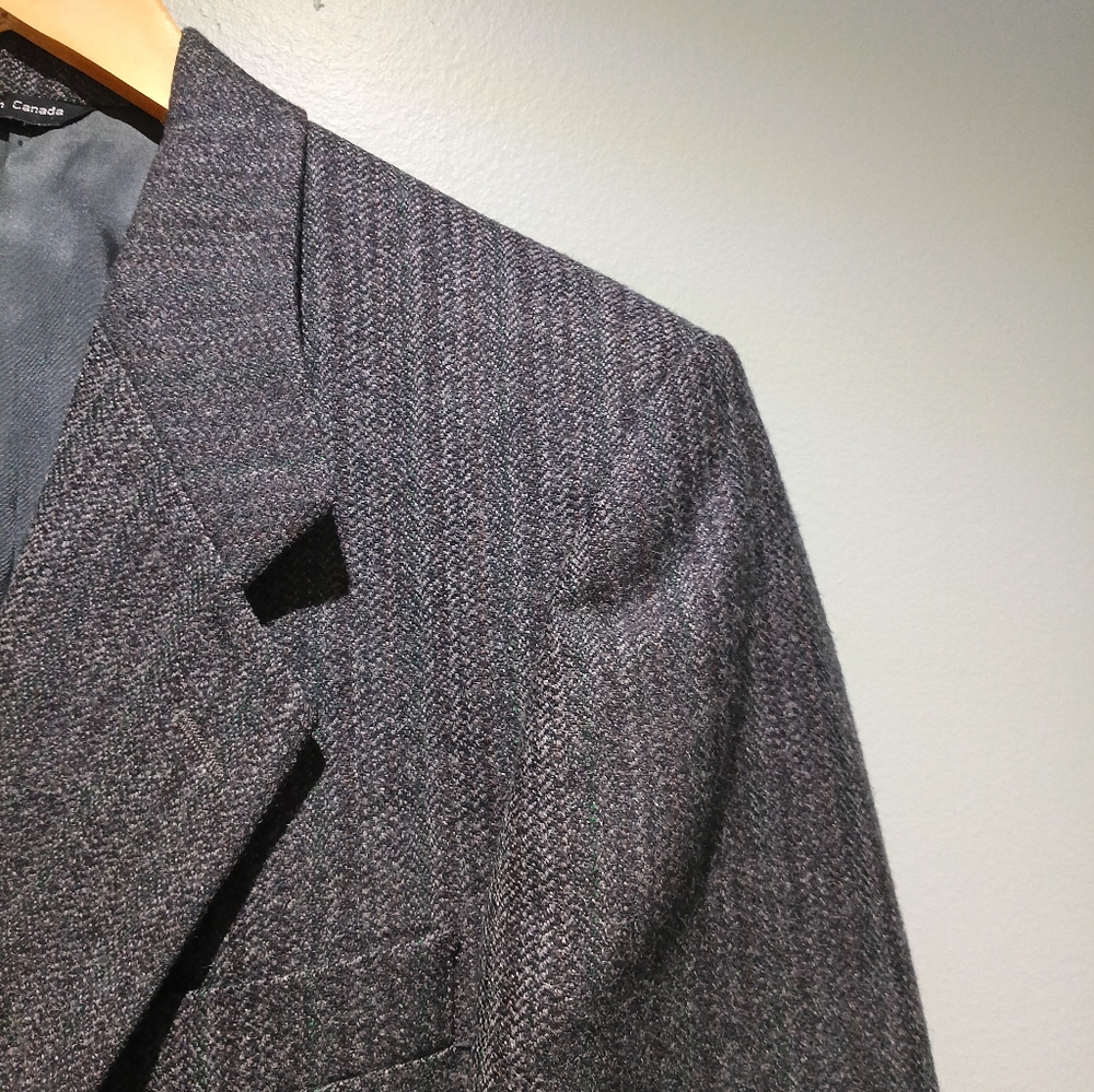 Men's Vintage Gray Virgin Wool Sport Coat - Picture 5 of 7